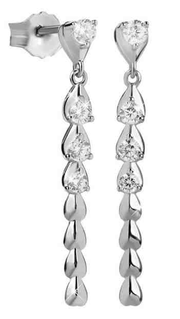 Silver Cat Něžné stříbrné náušnice se zirkony SC326 + 2 měsíce na vrácení zboží