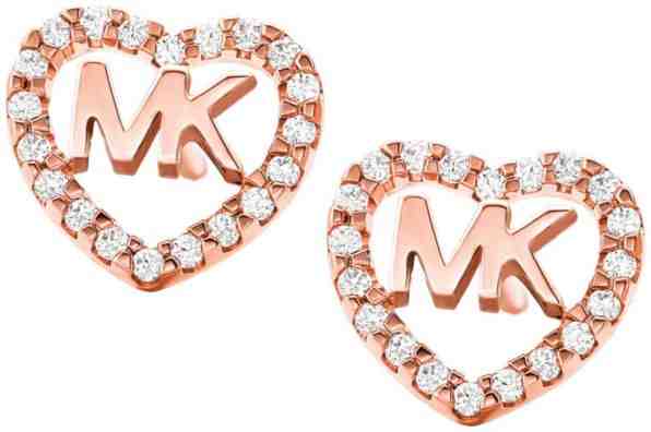 Michael Kors Stříbrné srdíčkové náušnice MKC1243AN791 + 2 měsíce na vrácení zboží