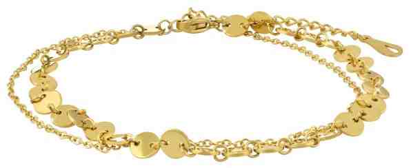 Troli Penízkový řetízek na nohu z pozlacené oceli + 2 měsíce na vrácení zboží