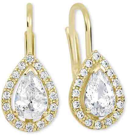 Brilio Náušnice ze žlutého zlata s krystaly 239 001 00831 + 2 měsíce na vrácení zboží