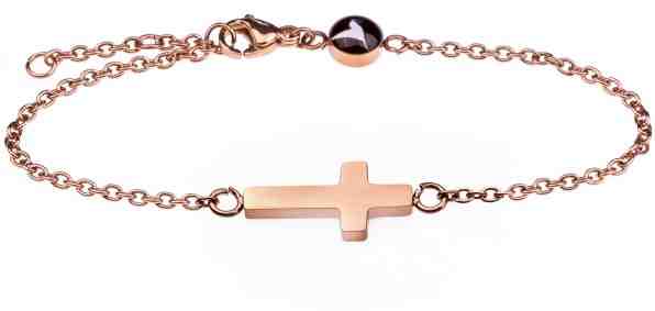 Emily Westwood Elegantní bronzový náramek s křížkem WB1008R + 2 měsíce na vrácení zboží