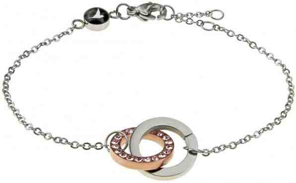 Emily Westwood Elegantní ocelový náramek s krystaly WB1019RS + 2 měsíce na vrácení zboží