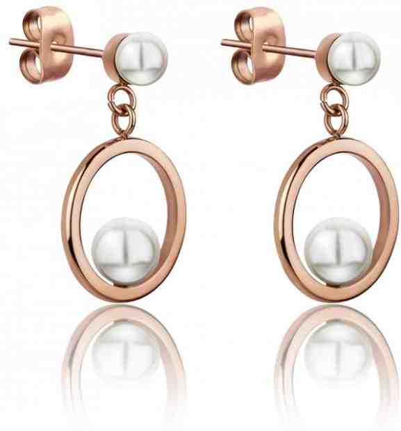 Emily Westwood Ocelové náušnice s perličkami WE1025R + 2 měsíce na vrácení zboží