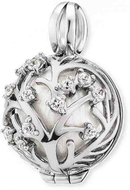 Engelsrufer Stříbrný přívěsek Andělský zvonek s bílou rolničkou ER-20-BLOOM-S-Z + 2 měsíce na vrácení zboží