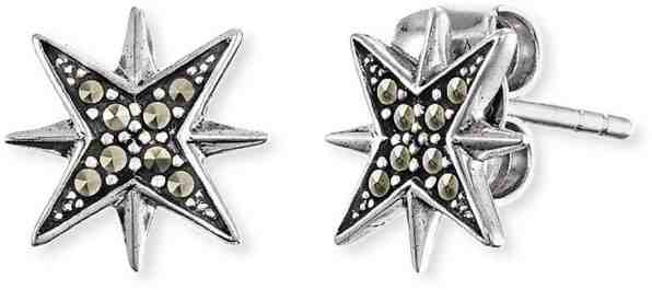 Engelsrufer Třpytivé hvězdičkové náušnice s markazitem ERE-LILSTAR-MA + 2 měsíce na vrácení zboží