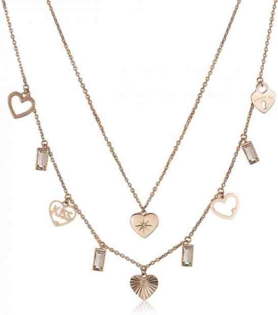 Brosway Růžově pozlacený ocelový náhrdelník s přívěsky Chant BAH17 + 2 měsíce na vrácení zboží