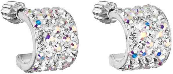 Evolution Group Třpytivé stříbrné náušnice 31280.2 AB + 2 měsíce na vrácení zboží