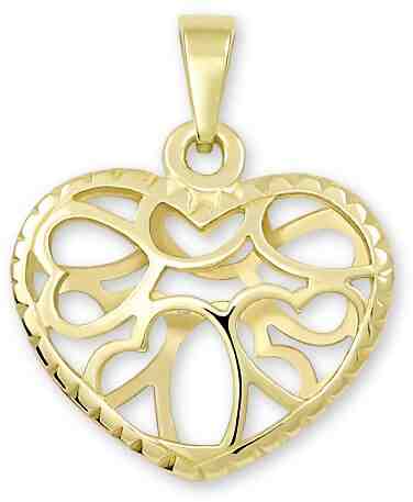 Brilio Přívěsek ze žlutého zlata Srdce 241 001 01044 + 2 měsíce na vrácení zboží