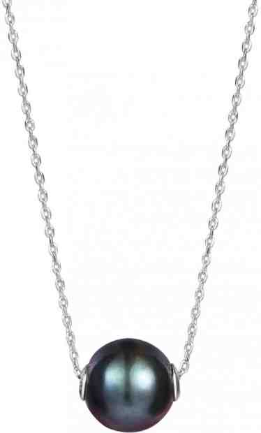 JwL Luxury Pearls Dámský náhrdelník s pravou černou perlou JL0582 (řetízek, přívěsek) + 2 měsíce na vrácení zboží