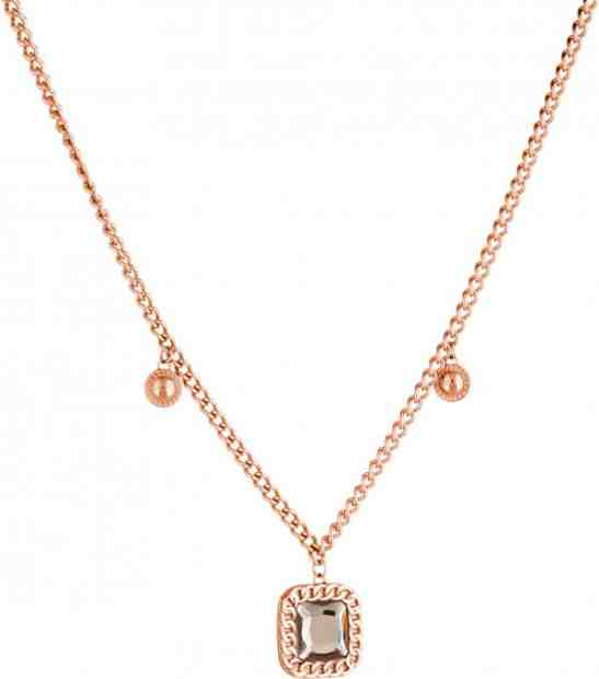 Liu.Jo Dvojitý bronzový náhrdelník s krystalem LJ1281 + 2 měsíce na vrácení zboží