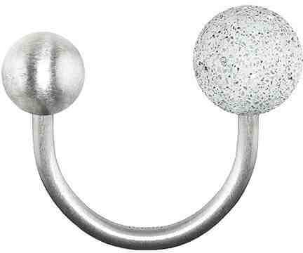 Gravelli Otevřený prsten z oceli s betonovou kuličkou Twins GJRUSSG007UN + 2 měsíce na vrácení zboží