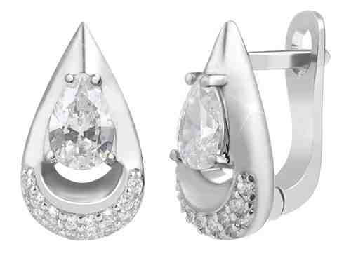 JVD Stříbrné náušnice s třpytivými zirkony SVLE0274SH8BI00 + 2 měsíce na vrácení zboží