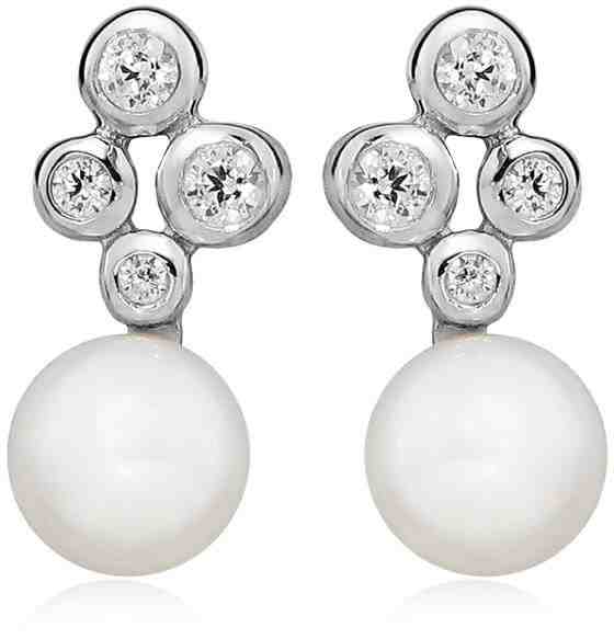 JVD Stříbrné náušnice s pravými perlami SVLE0151SH8P100 + 2 měsíce na vrácení zboží