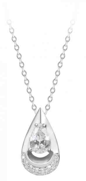 JVD Stříbrný přívěsek se zirkony SVLP0274SH8BI00 + 2 měsíce na vrácení zboží