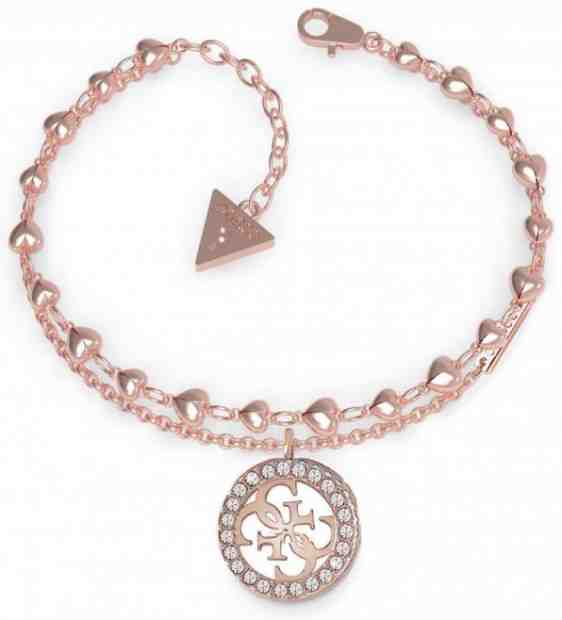 Guess Luxusní náramek s třpytivým přívěskem UBB78027-S 14 - 18 cm - S + 2 měsíce na vrácení zboží