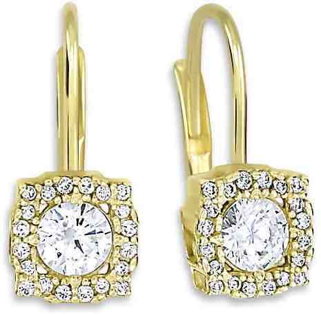 Brilio Čtvercové visací náušnice ze zlata 239 001 00976 + 2 měsíce na vrácení zboží