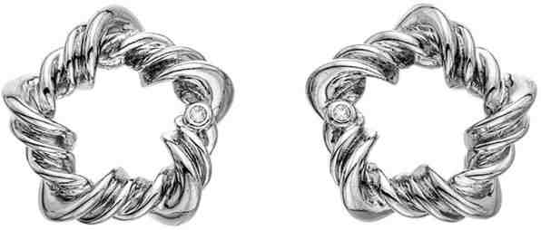 Hot Diamonds Stříbrné náušnice s diamanty Vine DE619 + 2 měsíce na vrácení zboží