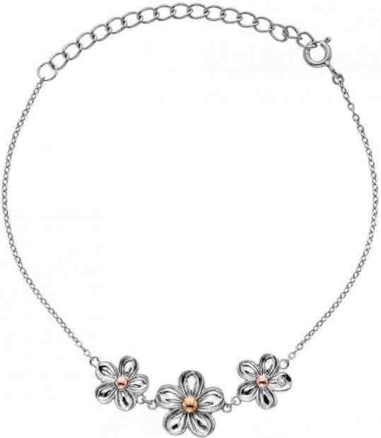Hot Diamonds Stříbrný náramek s květy Forget me not DL596 + 2 měsíce na vrácení zboží