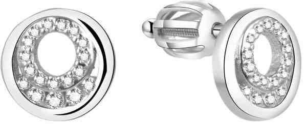 Beneto Stříbrné třpytivé náušnice AGUP1426S + 2 měsíce na vrácení zboží