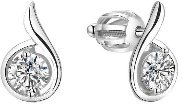 Beneto Stříbrné třpytivé náušnice AGUP1430S + 2 měsíce na vrácení zboží