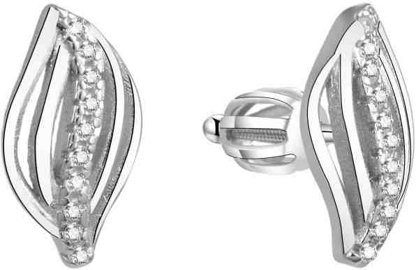 Beneto Stříbrné třpytivé náušnice AGUP1438S + 2 měsíce na vrácení zboží