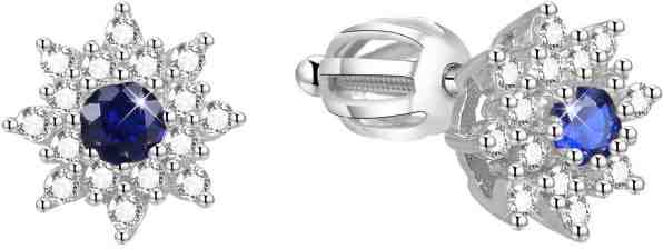 Beneto Stříbrné třpytivé náušnice kytičky AGUP1443S + 2 měsíce na vrácení zboží