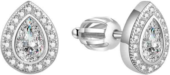 Beneto Stříbrné třpytivé náušnice AGUP1458S + 2 měsíce na vrácení zboží