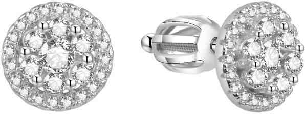 Beneto Stříbrné třpytivé náušnice AGUP1470S + 2 měsíce na vrácení zboží