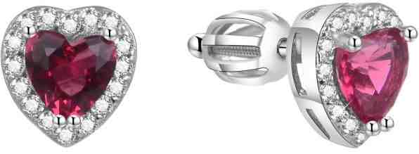 Beneto Třpytivé srdíčkové náušnice AGUP1488S + 2 měsíce na vrácení zboží