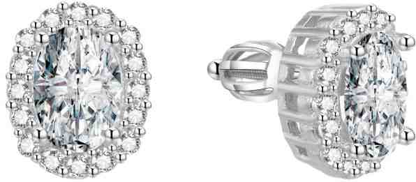 Beneto Třpytivé stříbrné náušnice AGUP1501S + 2 měsíce na vrácení zboží