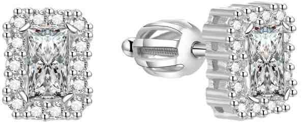 Beneto Třpytivé stříbrné náušnice AGUP1523S + 2 měsíce na vrácení zboží