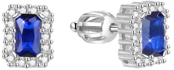 Beneto Třpytivé stříbrné náušnice AGUP1524S + 2 měsíce na vrácení zboží