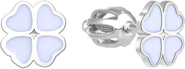 Beneto Stříbrné náušnice čtyřlístky AGUP1594S + 2 měsíce na vrácení zboží