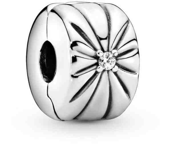 Pandora Stříbrný klip s krystalem 798614C01 + 2 měsíce na vrácení zboží