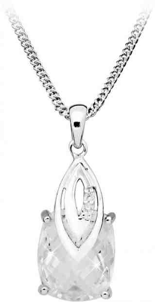 JVD Stříbrný přívěsek s třpytivým kamínkem SVLP0296SH8BI00 + 2 měsíce na vrácení zboží