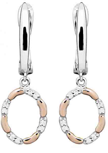 JVD Stříbrné bicolor náušnice SVLE0287SH8BK00 + 2 měsíce na vrácení zboží