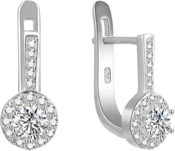 Beneto Stříbrné náušnice s krystaly AGUC1835 + 2 měsíce na vrácení zboží