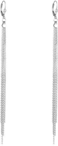 Beneto Stříbrné řetízkové náušnice AGUP1840 + 2 měsíce na vrácení zboží