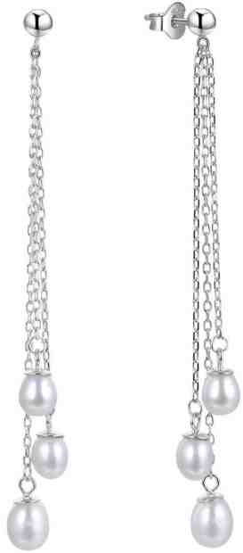 Beneto Stříbrné náušnice s perlami AGUP1841P + 2 měsíce na vrácení zboží