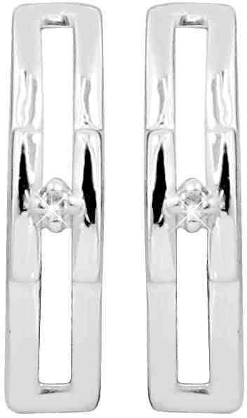 Art Diamond Stříbrné náušnice na šroubek s diamanty DAGUP1249S + 2 měsíce na vrácení zboží