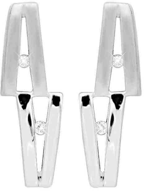 Art Diamond Stříbrné náušnice na šroubek s diamanty DAGUP1255S + 2 měsíce na vrácení zboží