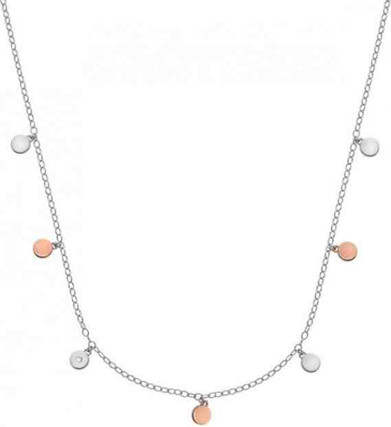 Hot Diamonds Stříbrný bicolor náhrdelník s diamantem Monsoon DN137 + 2 měsíce na vrácení zboží
