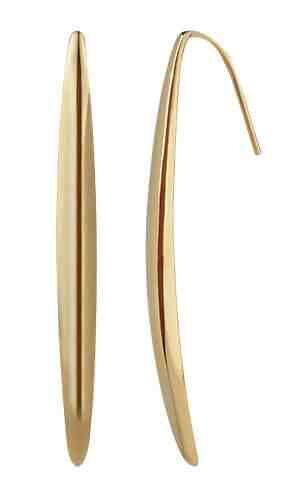 Troli Podlouhlé pozlacené náušnice + 2 měsíce na vrácení zboží