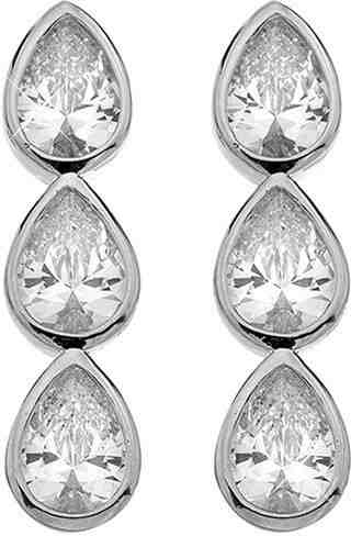 Hot Diamonds Třpytivé stříbrné náušnice Emozioni Acqua Amore EE039 + 2 měsíce na vrácení zboží