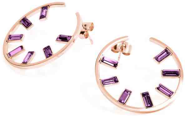 Brosway Kruhové náušnice s krystaly Symphonia BYM51 + 2 měsíce na vrácení zboží