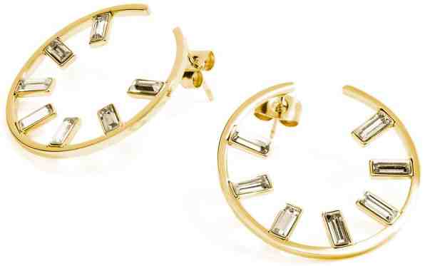 Brosway Kruhové náušnice s krystaly Symphonia BYM53 + 2 měsíce na vrácení zboží