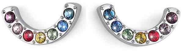 Oliver Weber Pestrobarevné náušnice Rainbow Smile 22826 + 2 měsíce na vrácení zboží