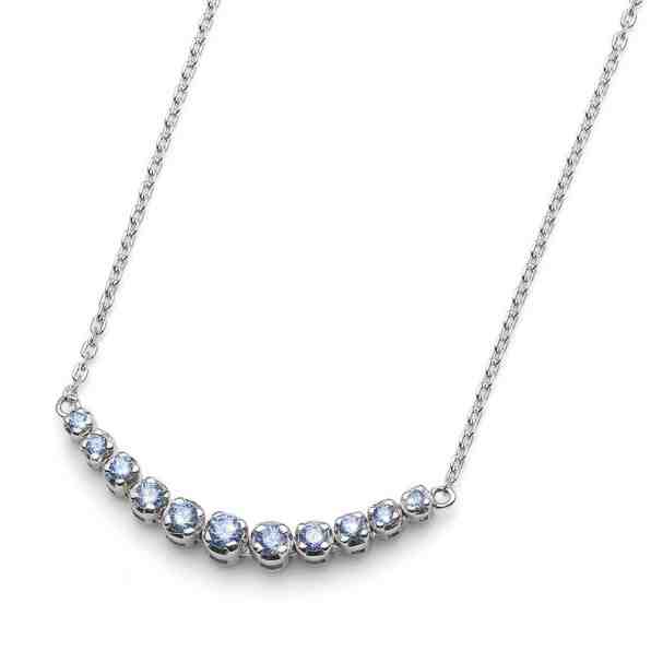 Oliver Weber Stříbrný náhrdelník Step large 61153 BLU + 2 měsíce na vrácení zboží