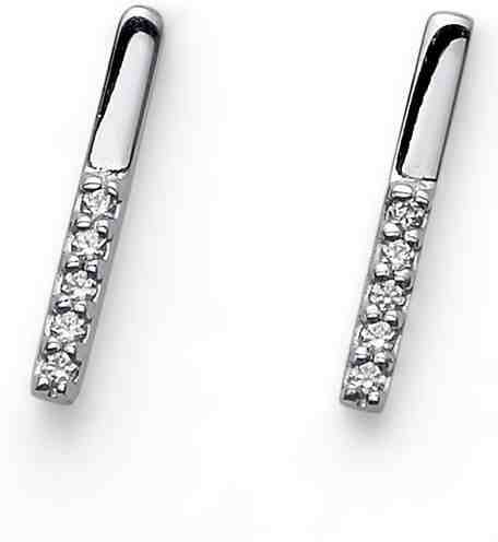 Oliver Weber Podlouhlé stříbrné náušnice s krystaly Look 62093 + 2 měsíce na vrácení zboží