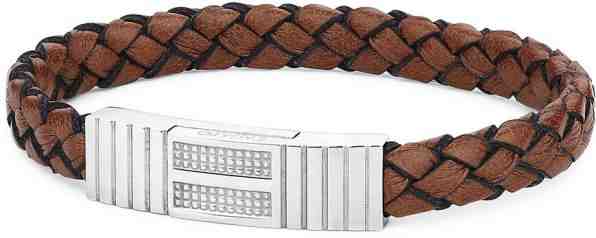 S`Agapõ Pánský kožený náramek s krystaly Legacy SLC13 21 cm + 2 měsíce na vrácení zboží